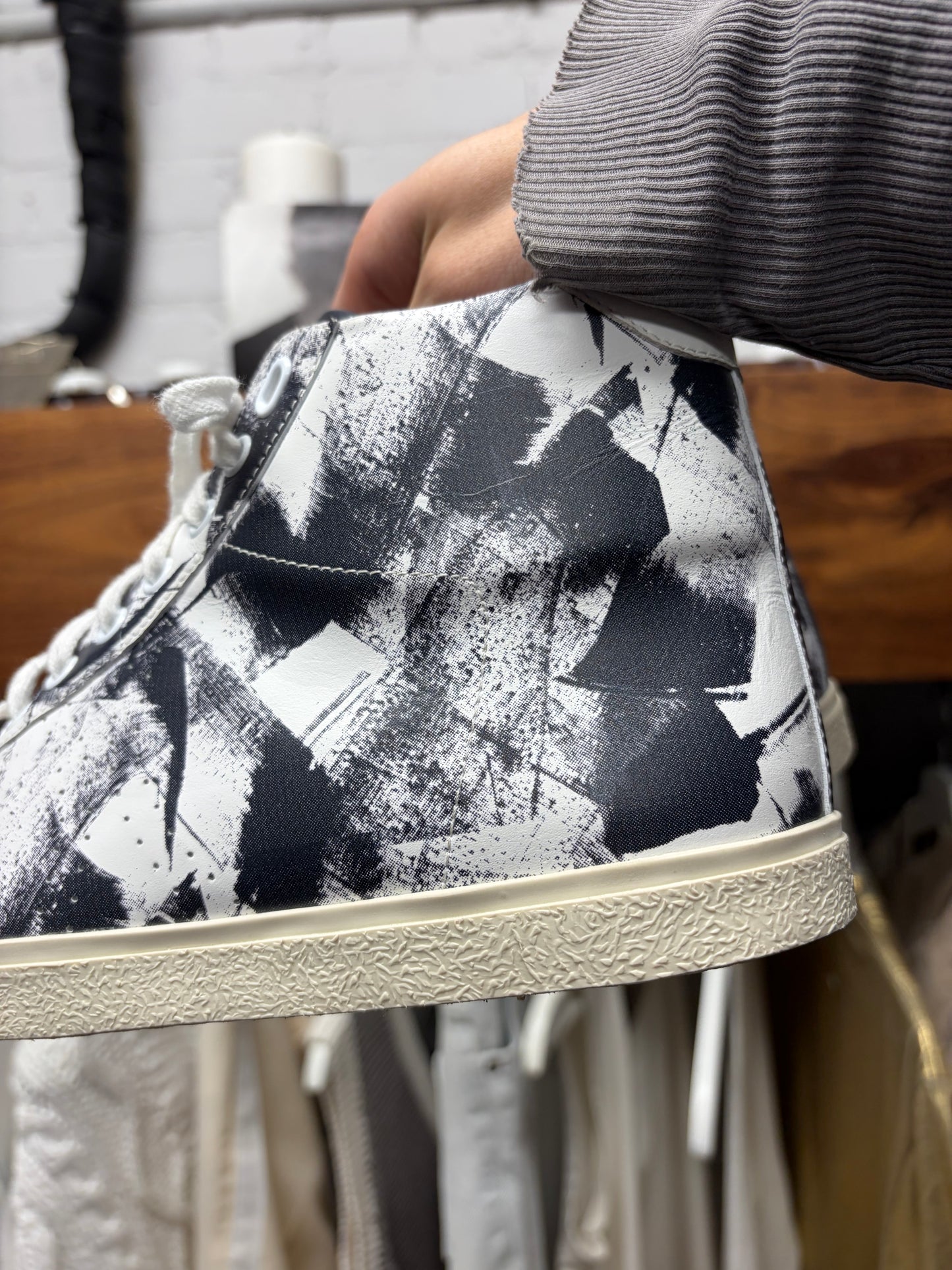 Celine ‘TRO1M’ Graphene Leather High Top Sneakers