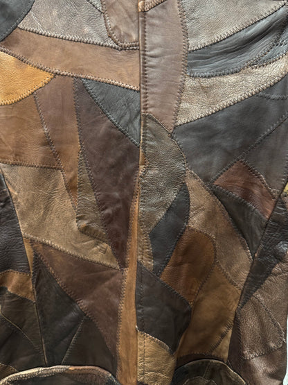 Vintage 90s Hysteric Glamour Leather Patchwork Jacket