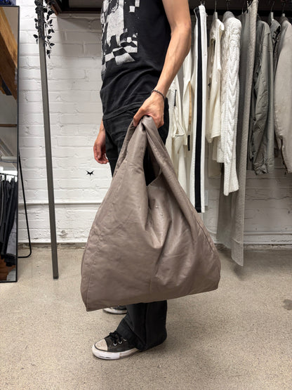 Margiela Brown Leather Oversized Jumbo Shopper/Tote Bag