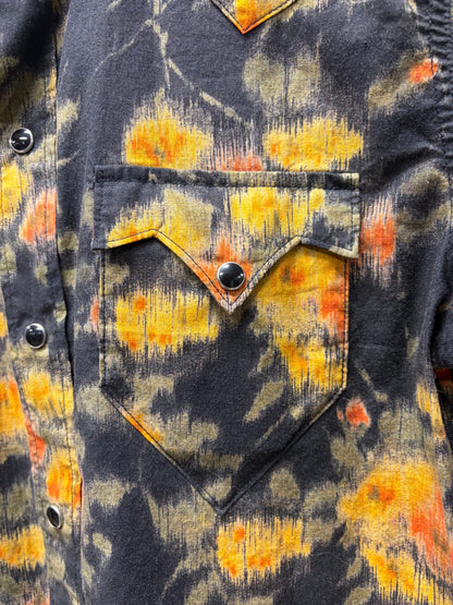 2020 Saint Laruent ‘Floral’ Patterned Short Sleeve Button Snap Collared Shirt