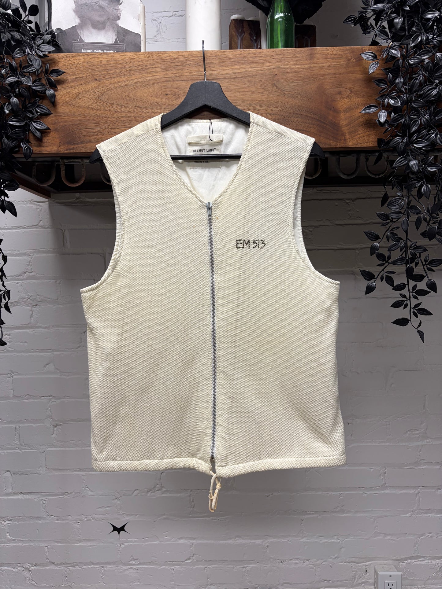 SS1999 Helmut Lang White ‘Badge ID’ Tactical Gilet Vest