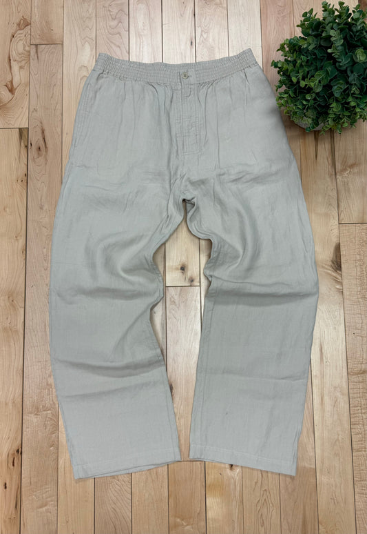 Hermes Wide Leg ‘Sand’ Linen Pants