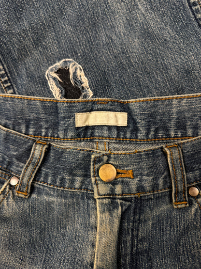 SS2002 Number (N)ine ‘Modern Age’ Distressed Blue Patchwork Denim