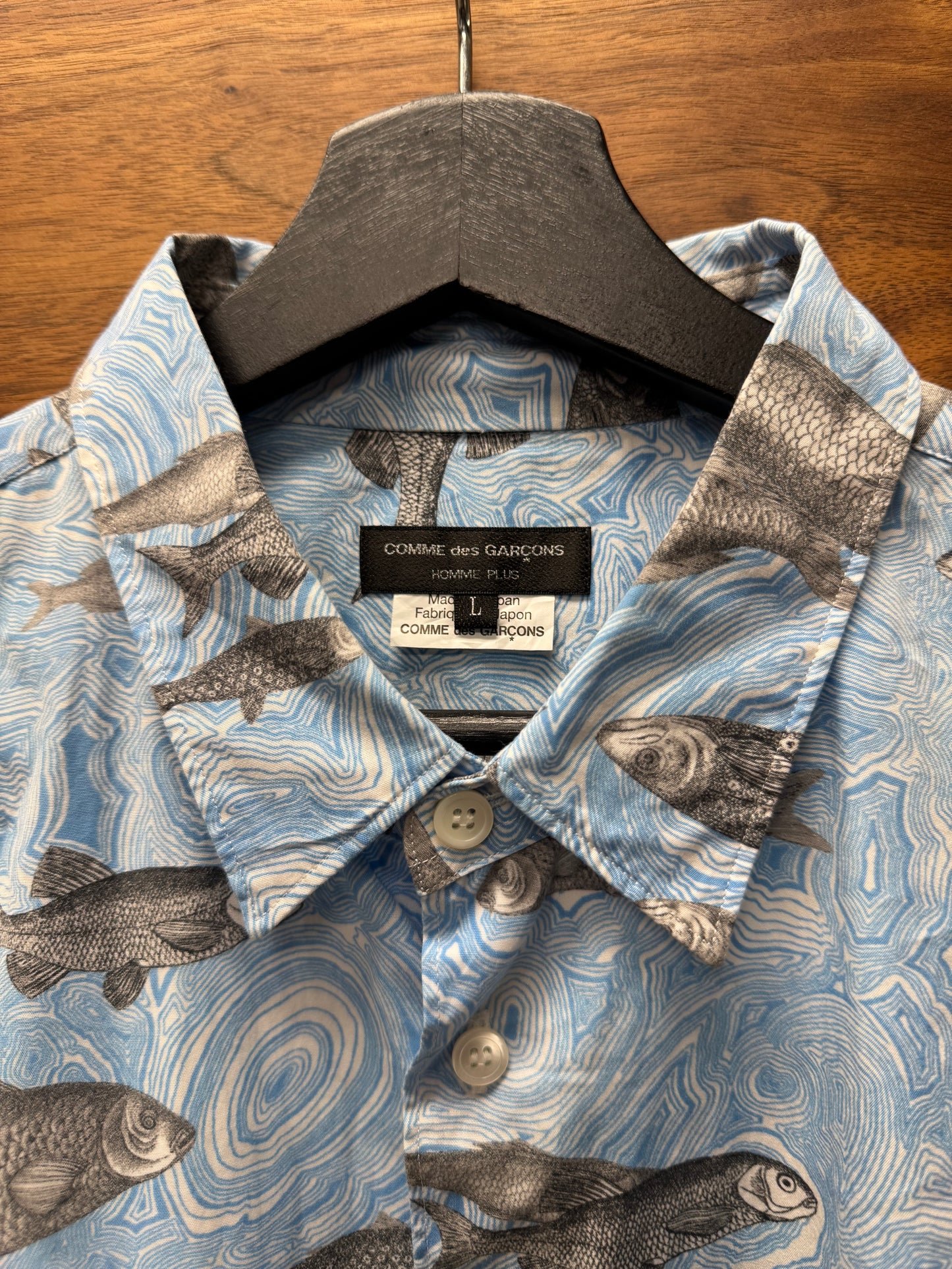 SS2016 Comme Des Garçons Homme Plus ‘Fish Print’ Button Up Shirt