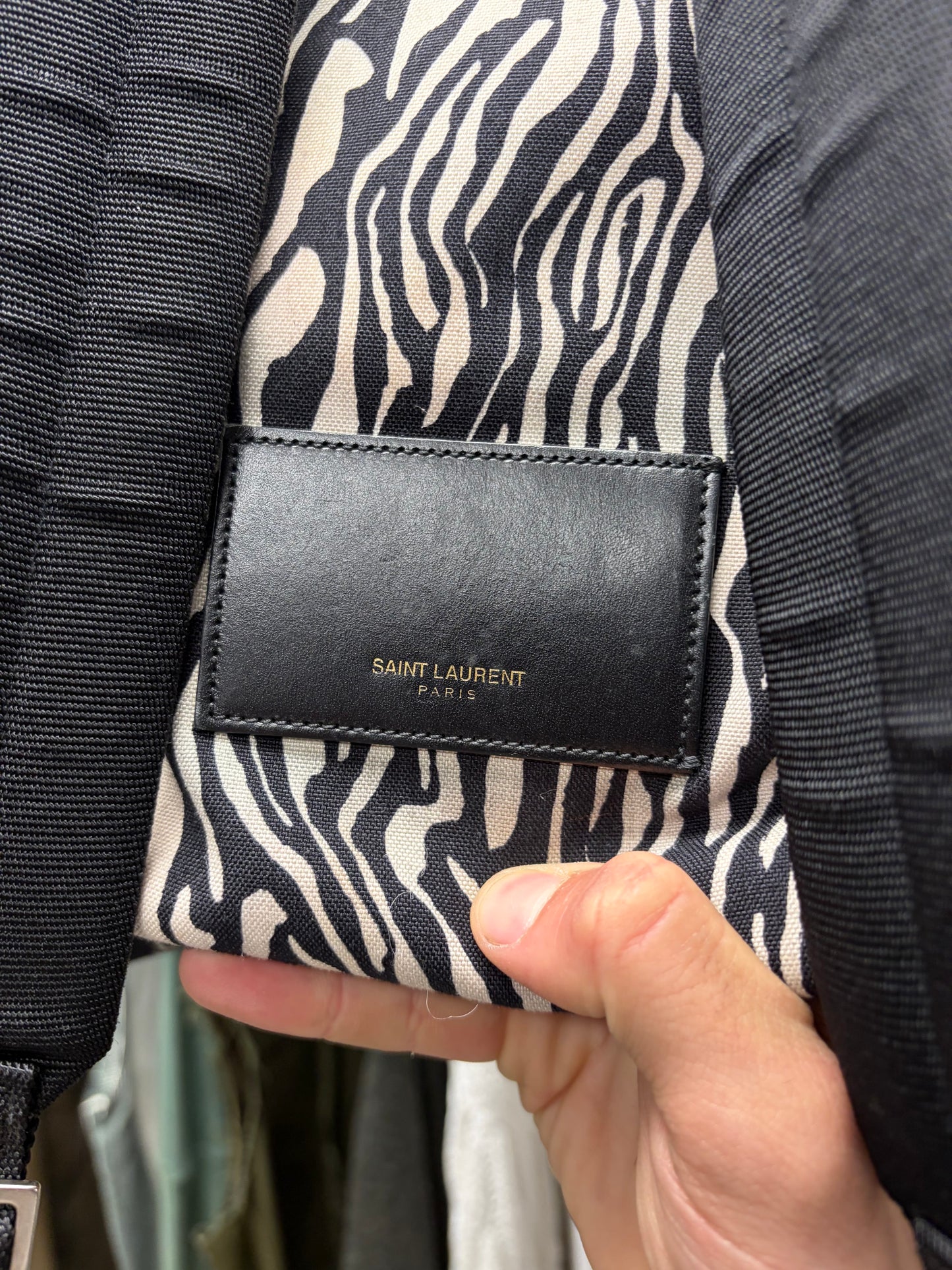 Saint Laurent Zebra Print ‘City’ Backpack