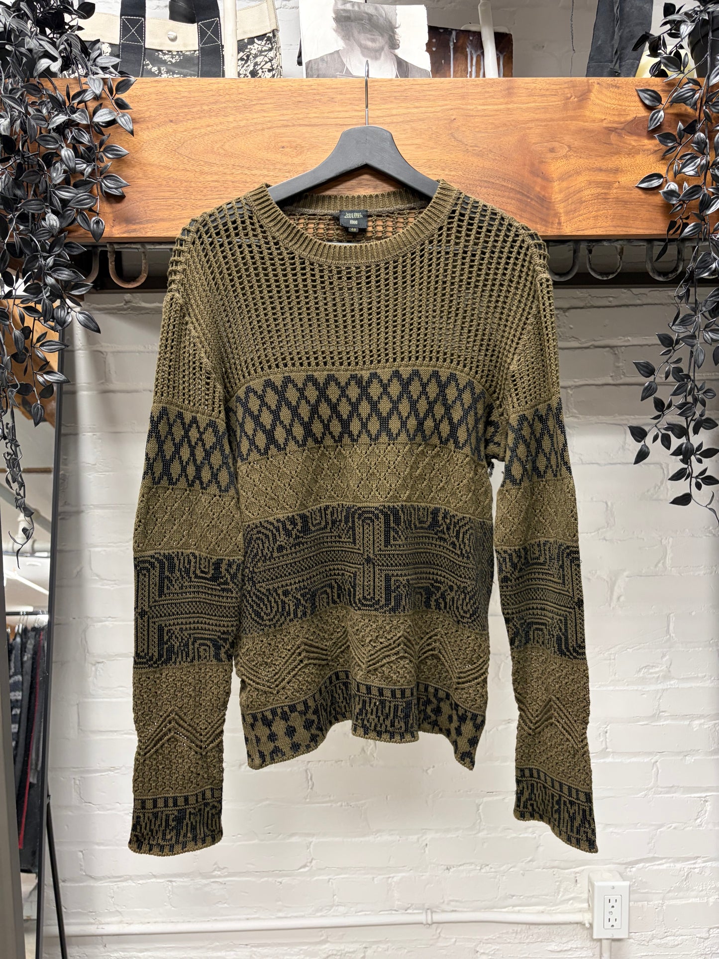 Vintage Jean Paul Gaultier ‘Mixed Patterns’ Cutout Knit Sweater