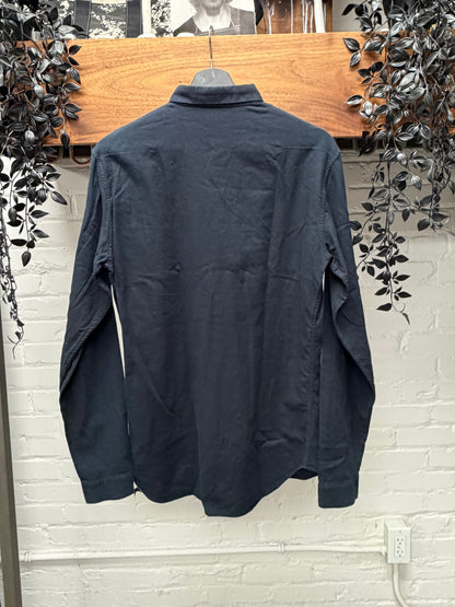 Dior Homme Navy Blue Button Up Dress Shirt