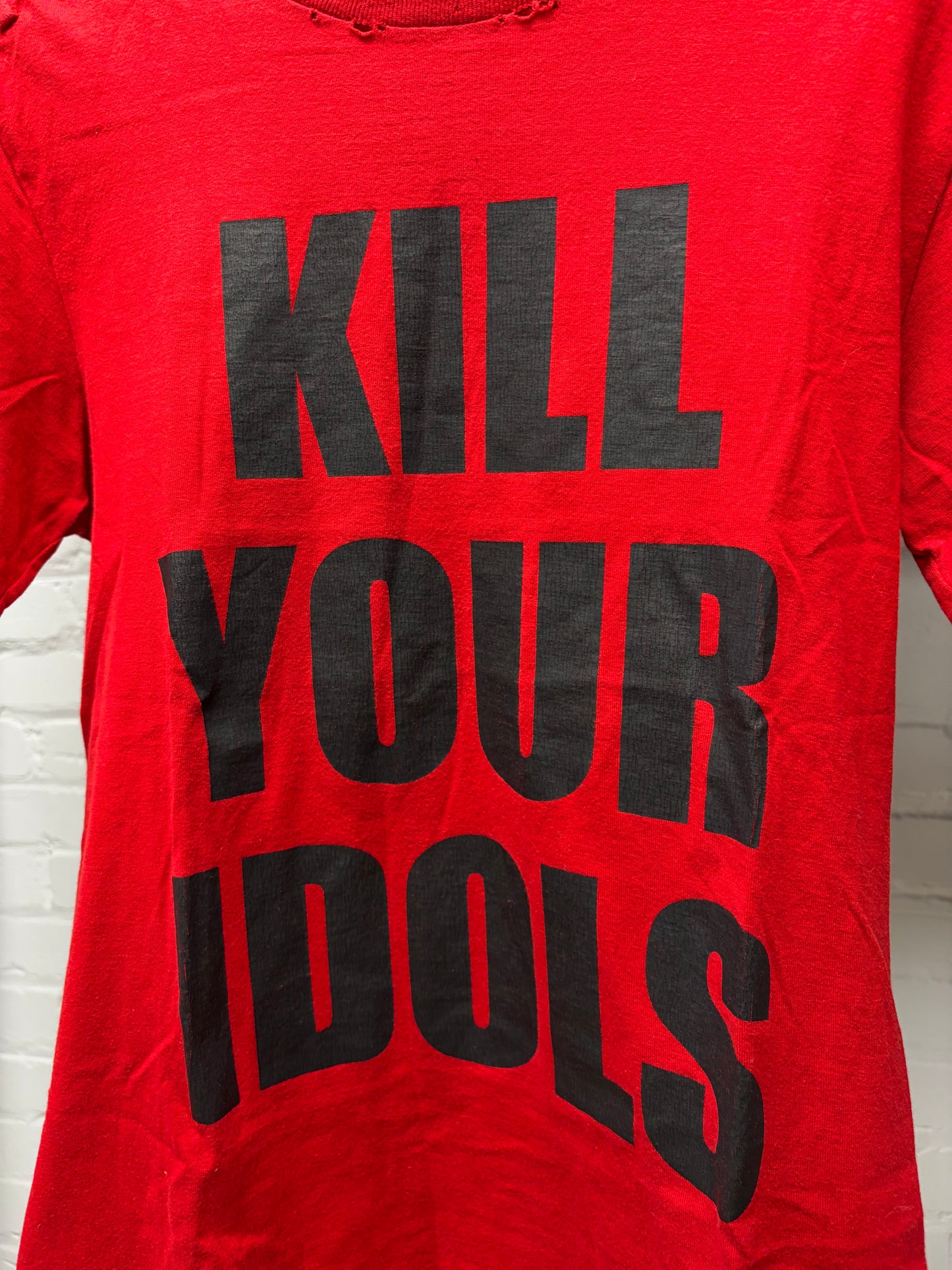 SS2006 Number (N)ine ‘Welcome to the Shadows’ Kill Your Idols Slogan T-Shirt