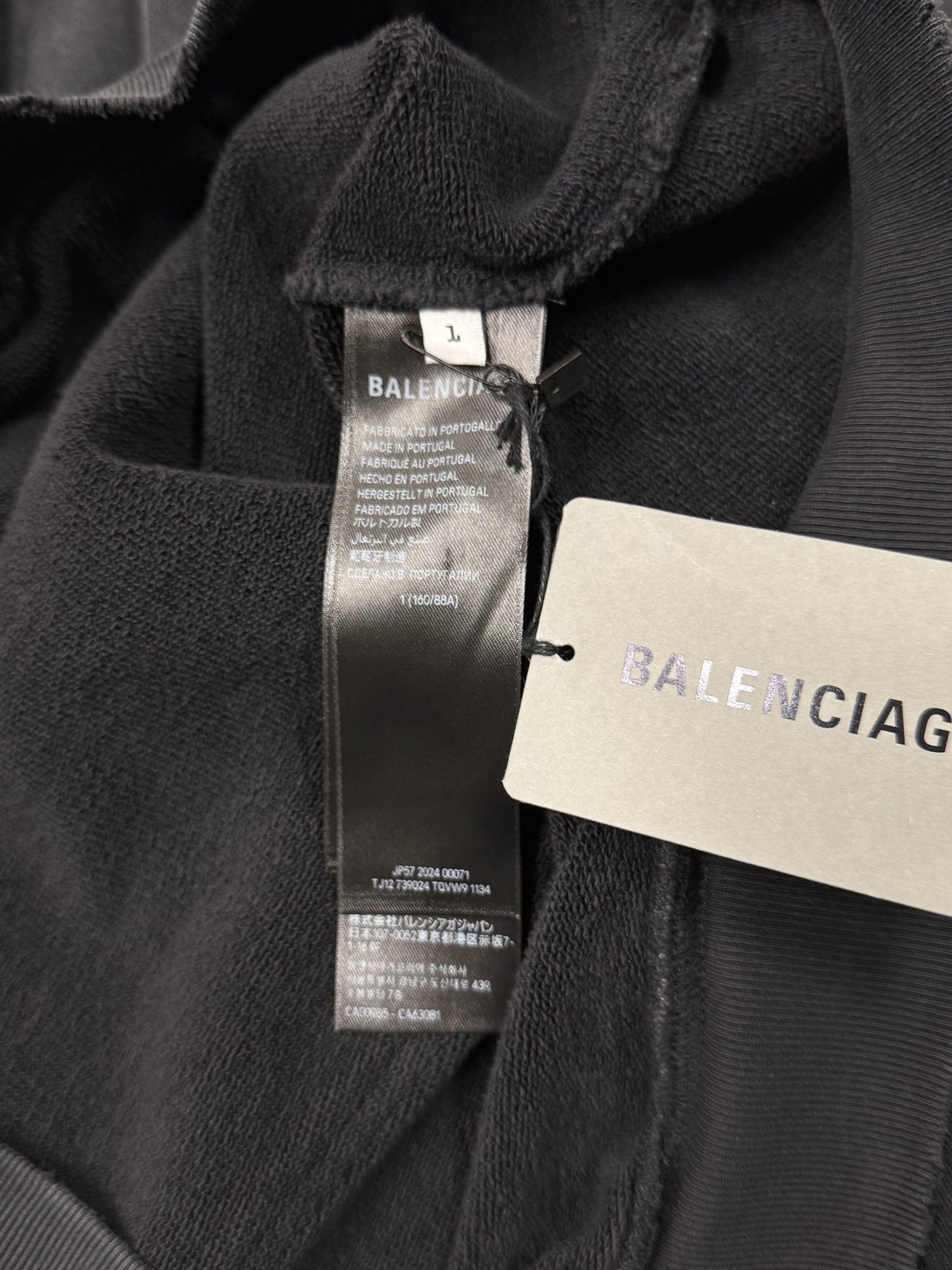 2024 Balenciaga ‘Unity Flame’ Distressed Pullover Hoodie