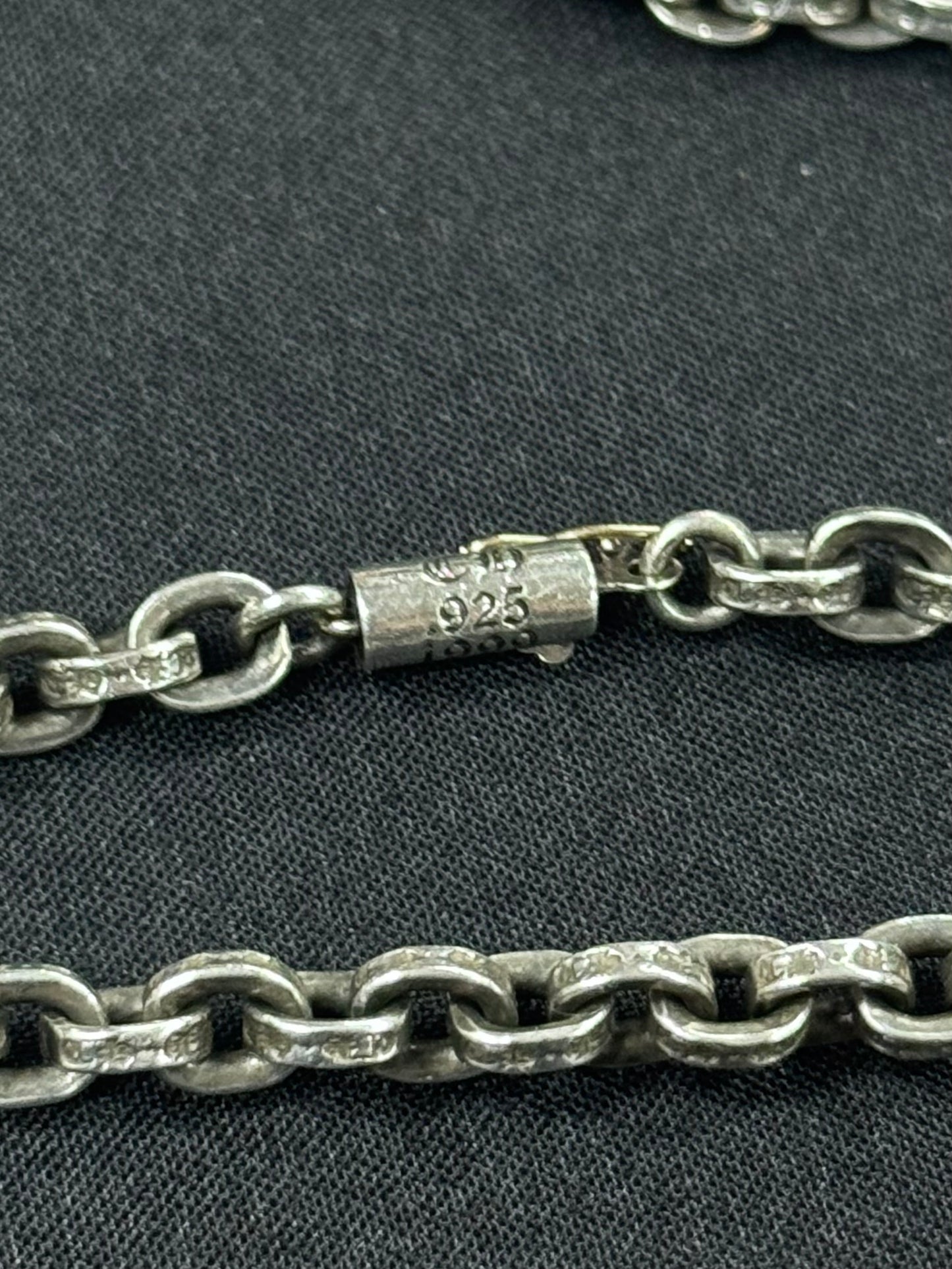 Chrome Hearts 40 Inch XL Length ‘Paper Chain’ 925 Silver Necklace