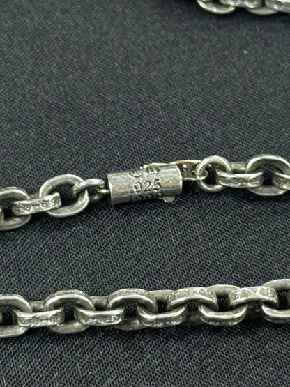 Chrome Hearts 40 Inch XL Length ‘Paper Chain’ 925 Silver Necklace