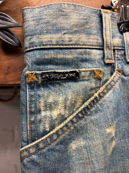 Dolce & Gabbana Distressed Dirt Washed Blue Jeans