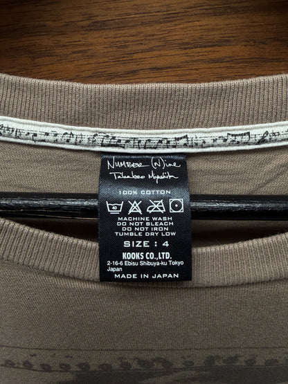 SS2007 Number (N)ine ‘About a Boy’ Brown Western Graphic T-Shirt