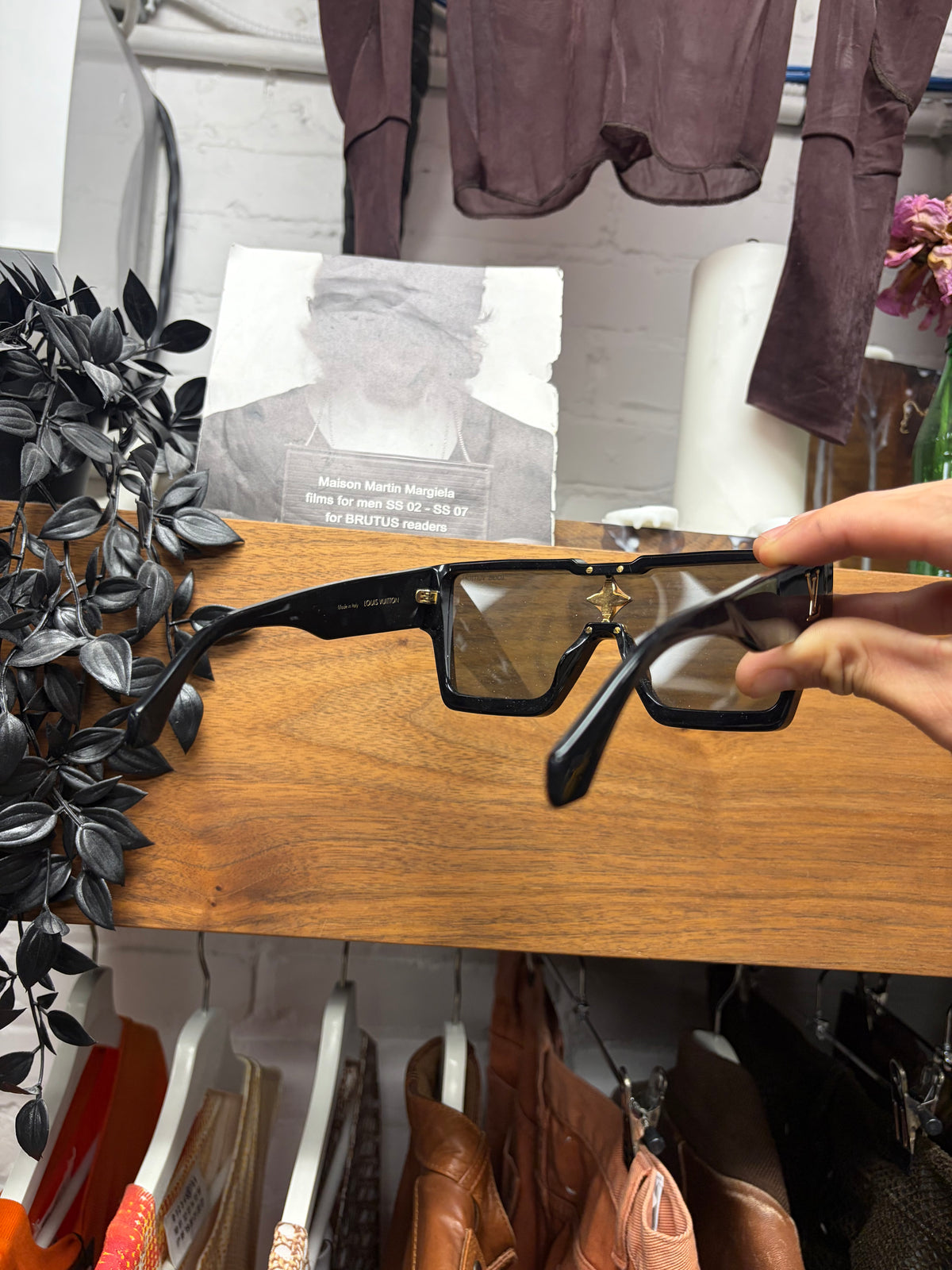 AW2021 Louis Vuitton by Virgil Abloh  Black/Gold ‘Cyclone’ Crystal Embellished Sunglasses