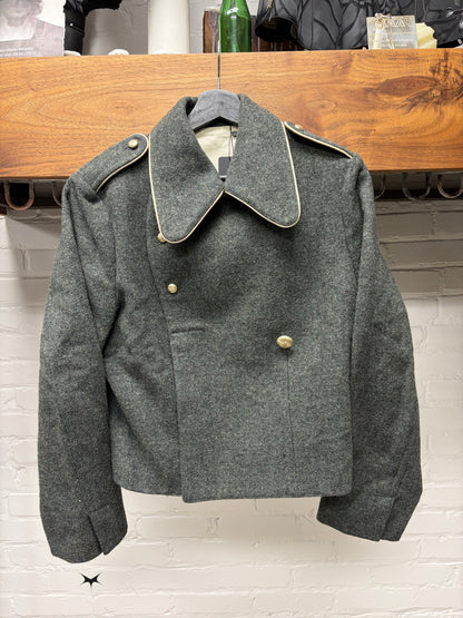 Yohji Yamamoto ‘Y’s’ Red Label Cropped Grey Wool Military Jacket
