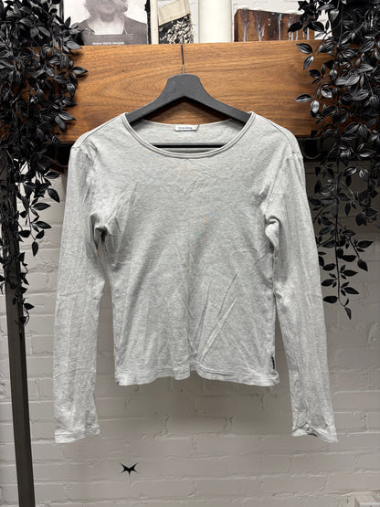 Yohji Yamamoto ‘Y’s For Living’ Ribbed Grey Cotton Long Sleeve Shirt