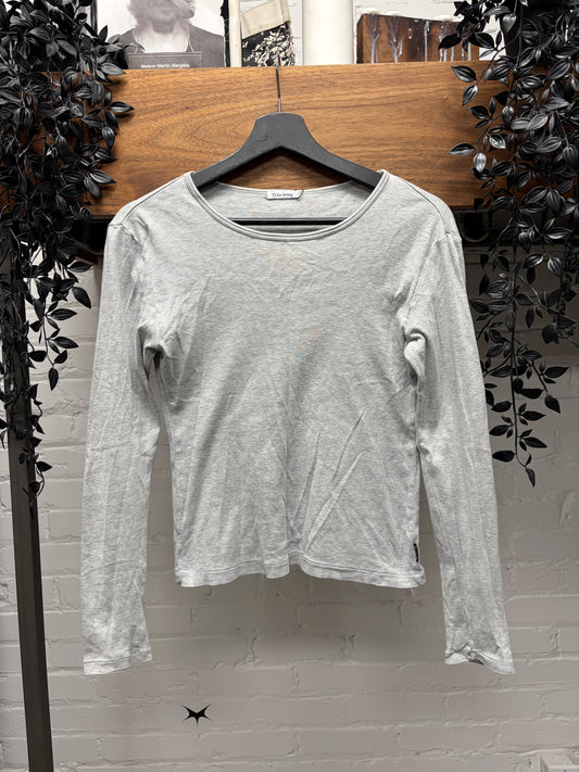 Yohji Yamamoto ‘Y’s For Living’ Ribbed Grey Cotton Long Sleeve Shirt