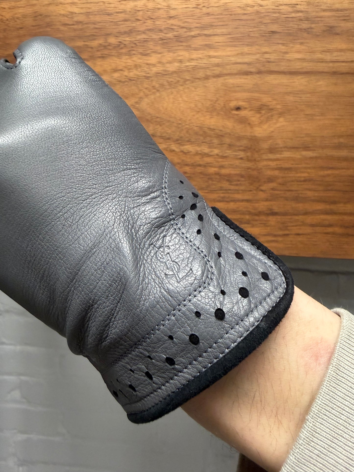 Vintage Yves Saint Laurent ‘Laser Perforated’ Leather Gloves