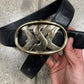 Vintage YSL Gold Buckle Belt