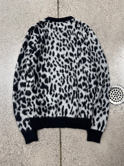 AW2016 Saint Laurent ‘Babycat’ Leopard Print Mohair Sweater