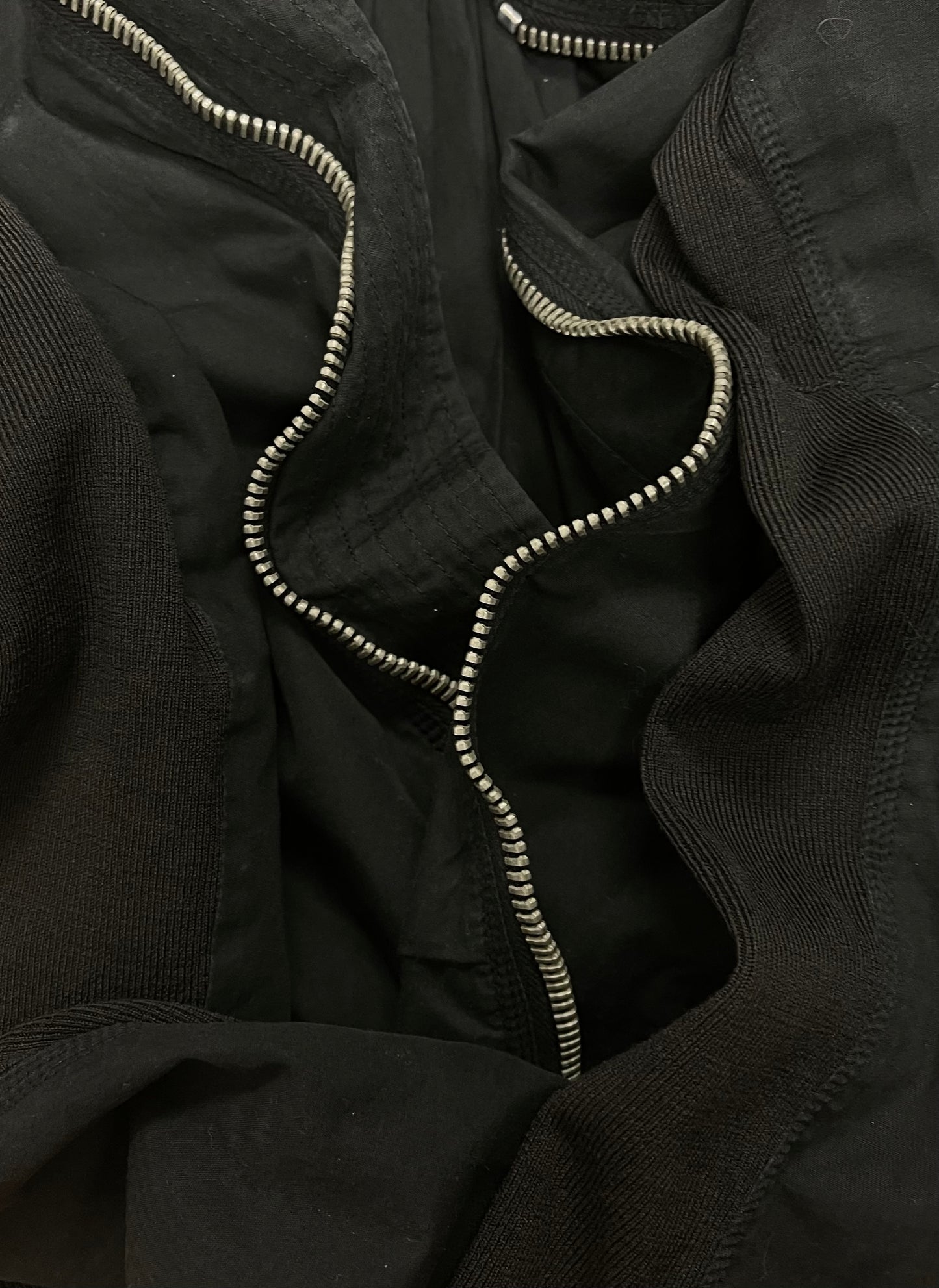 Rick Owens Cropped Black Bomber Jacket