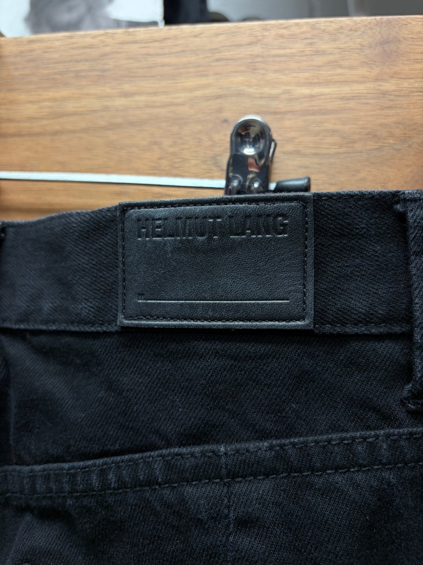 Helmut Lang Black ‘Back Zip’ Carpenter Denim