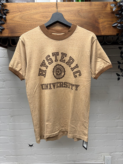 Vintage Hysteric Glamour ‘Hysteric University’ Brown Cotton Ringer T-Shirt