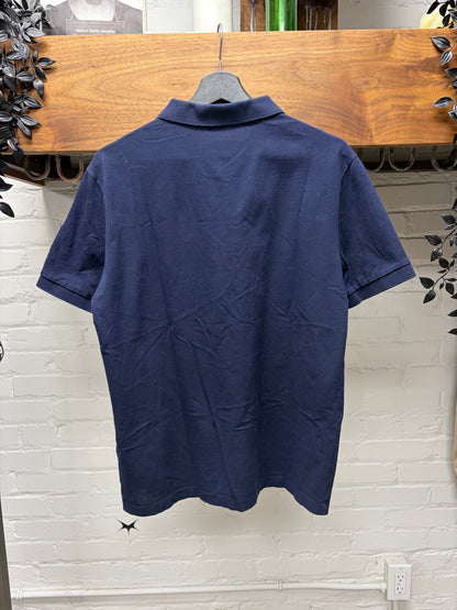 Prada Navy Blue 2 Button Cotton Minimal Polo