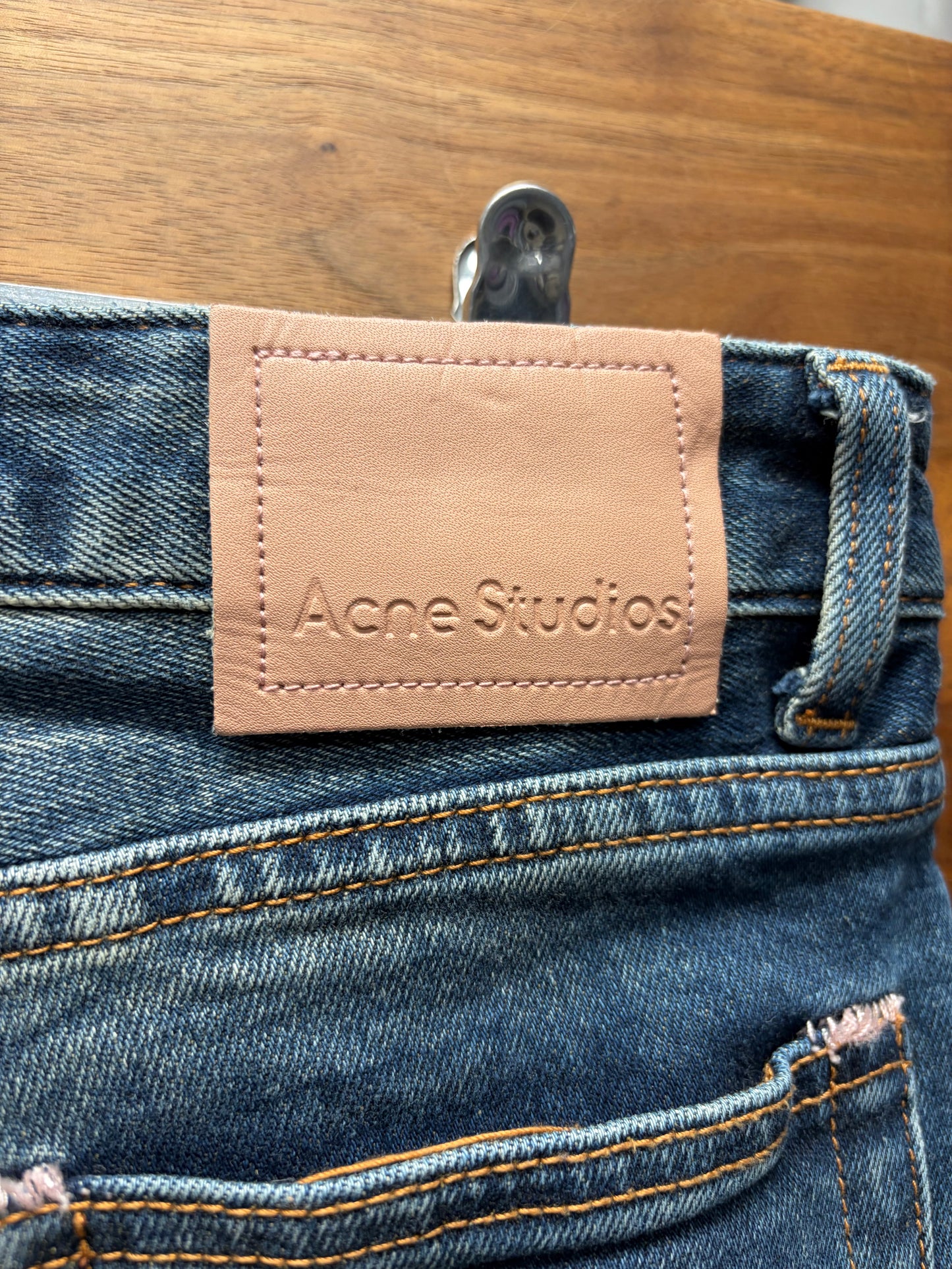 Acne Studios ‘1977’ Washed Blue Flared Leg Denim