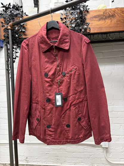 Bottega Veneneta Cotton/Mesh Panelled Double Breasted Coat