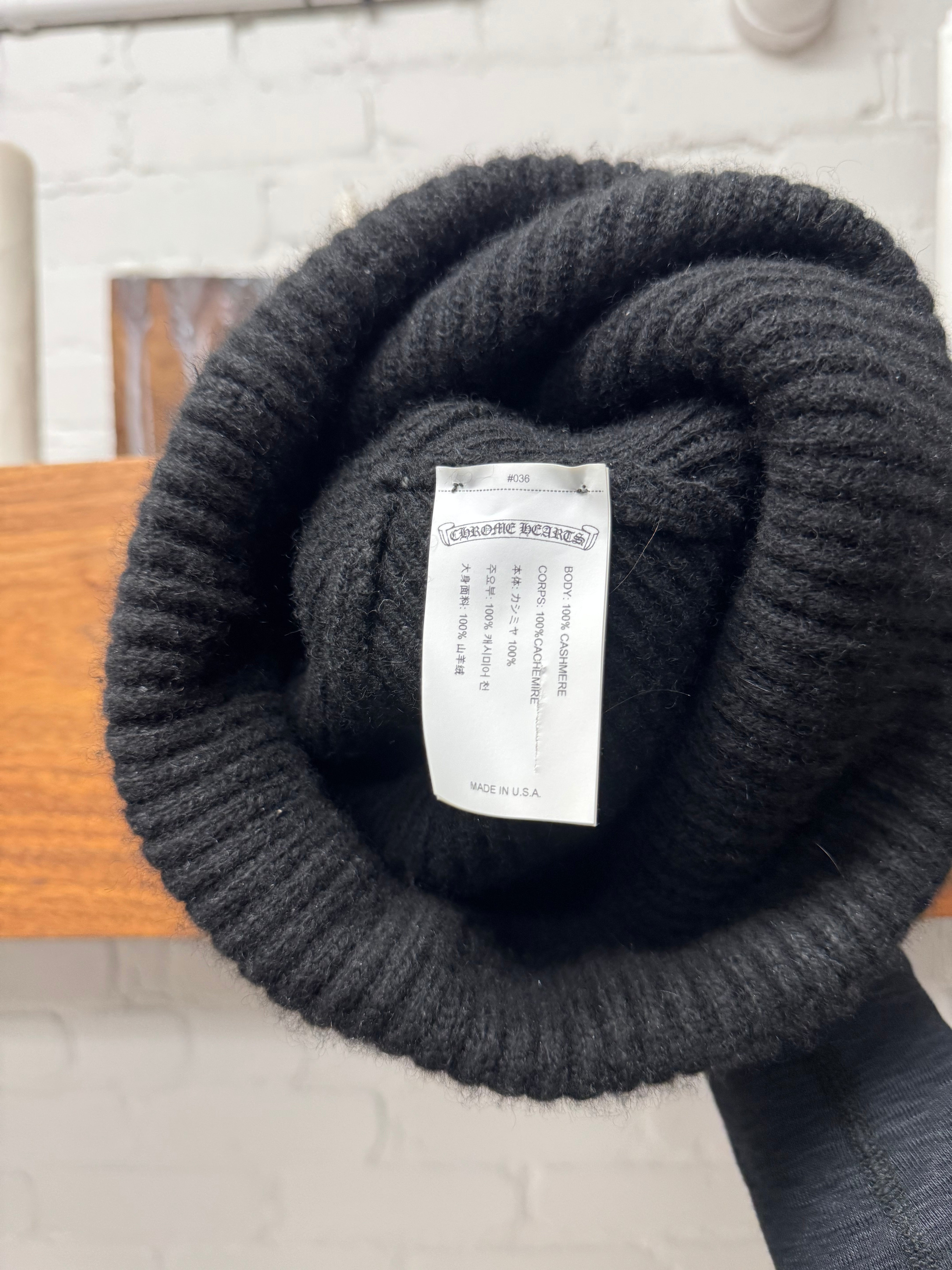 新品未使用♡クロムハーツBig Daddy Cashmere Beanie 黒 Chrome Hearts Big Daddy Cashmere Beanie Black – CACHE