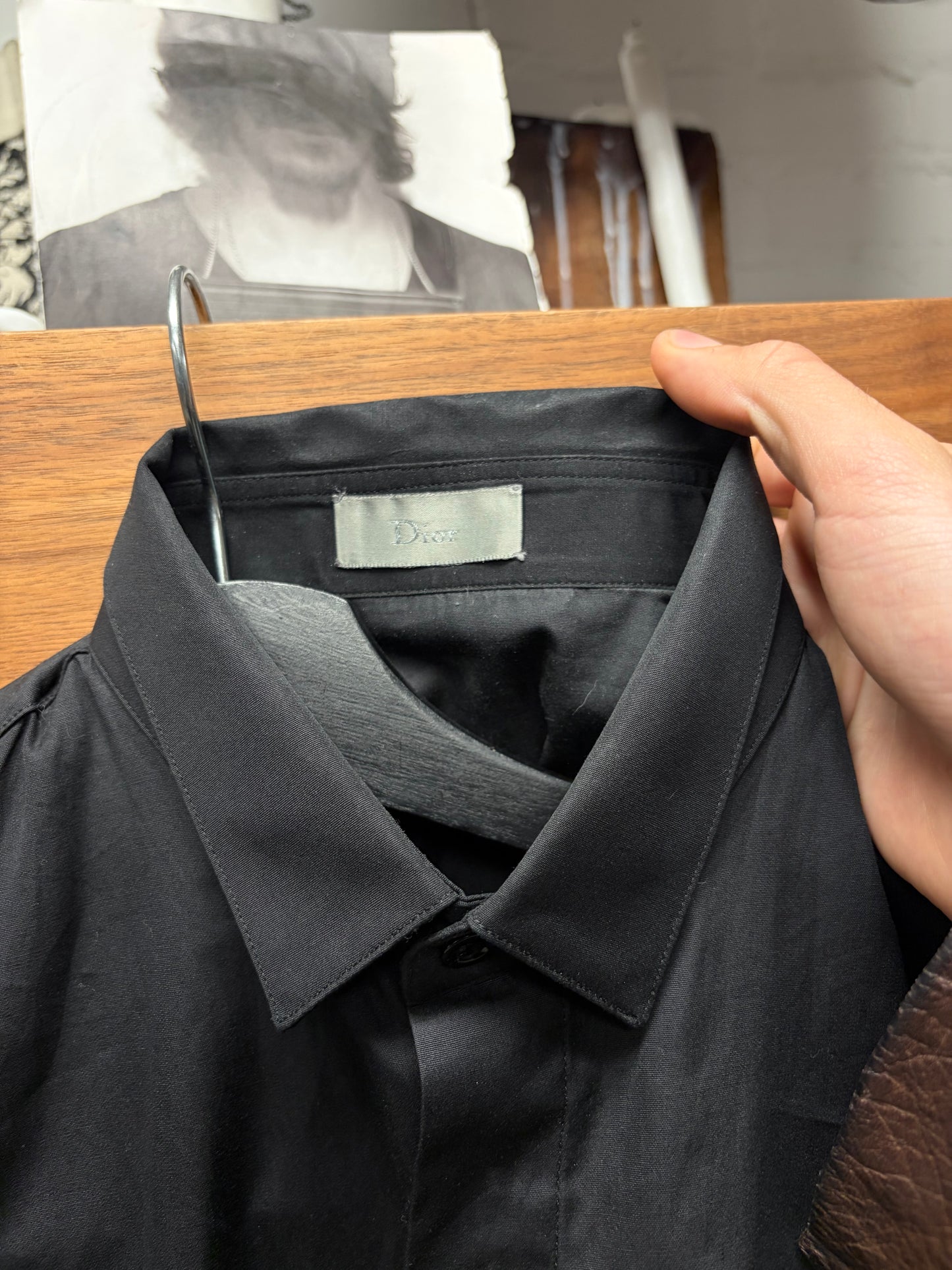 Dior Homme Basic Black Button Down Shirt