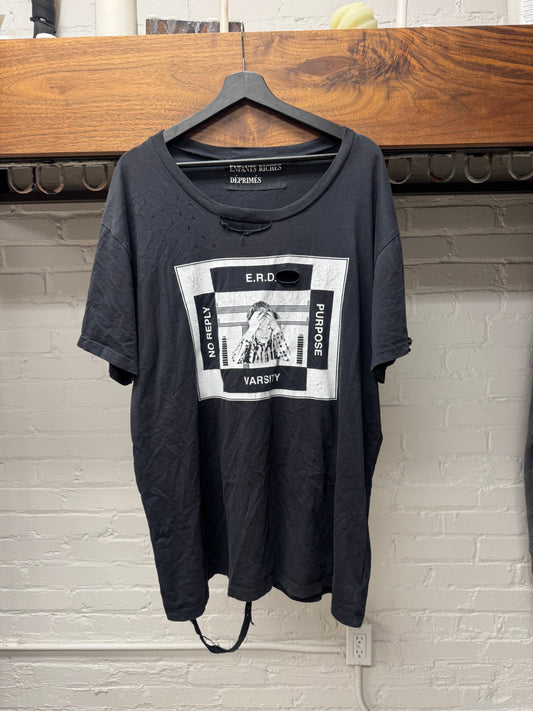 Enfants Riches Deprimes ‘No Reply’ Thrash Distressed Graphic T-Shirt