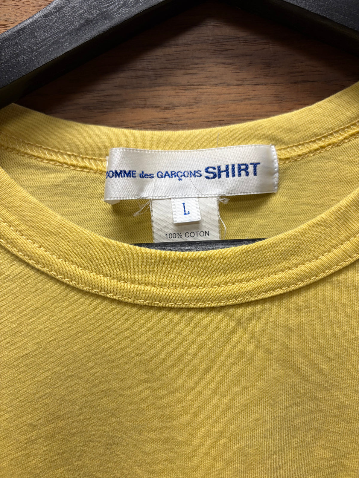 Comme Des Garçons Shirt ‘Minimal Logo’ Yellow Short Sleeve T-Shirt