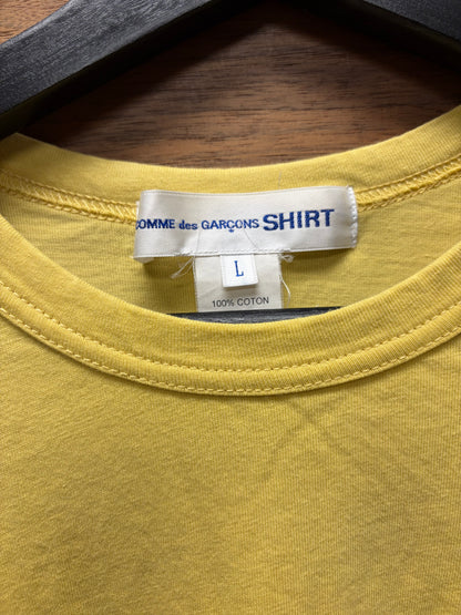 Comme Des Garçons Shirt ‘Minimal Logo’ Yellow Short Sleeve T-Shirt