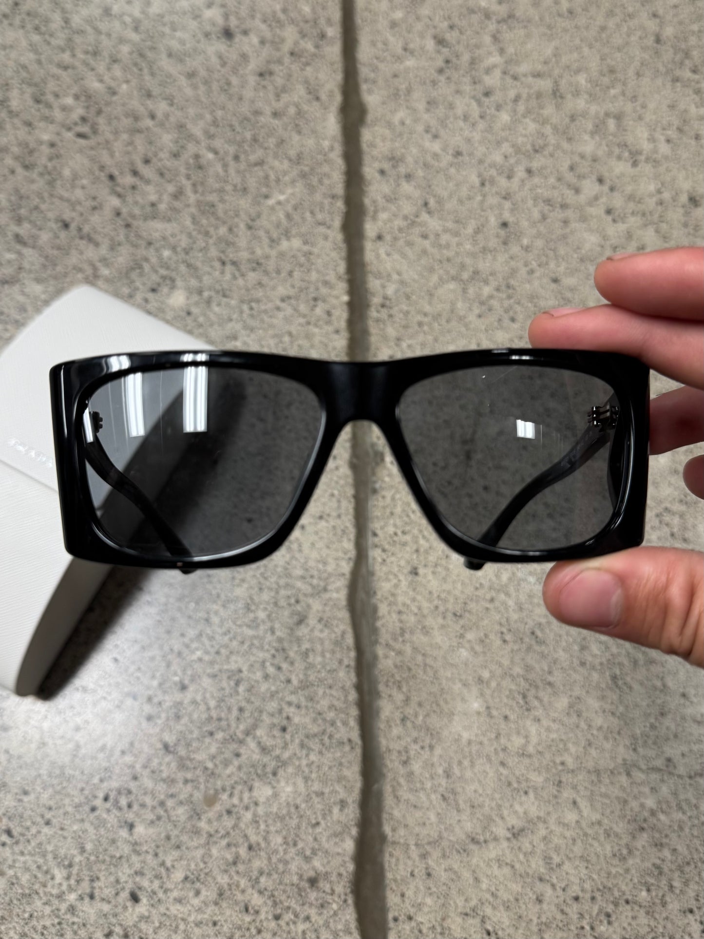 Prada ‘Blue Ray’ Black Tinted Square Shape Sunglasses