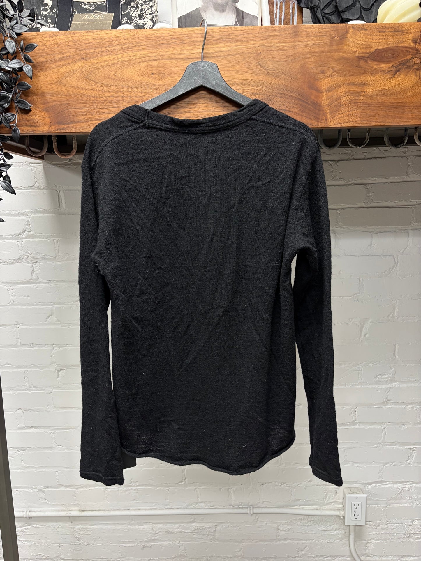 Kapital Wool Layering Black Long Sleeve Shirt