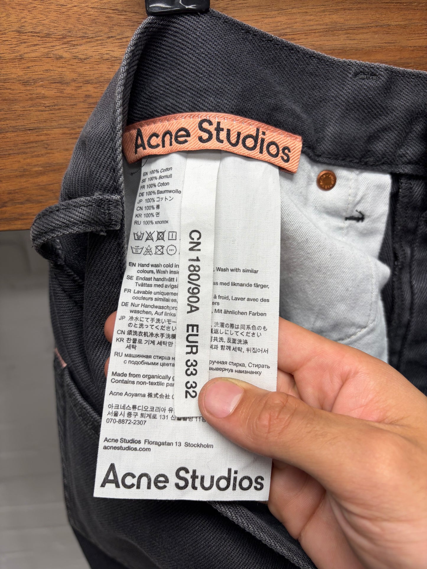 Acne Studios ‘2003’ Dark Grey Flared Cut Jeans