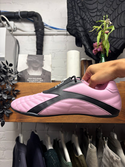 Balenciaga Pink/Black ‘Zen’ Leather Low Top Sneakers
