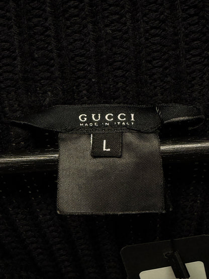 Gucci by Tom Ford Quarter Zip ‘Drivers Knit’ Wool Ribbed Sweater