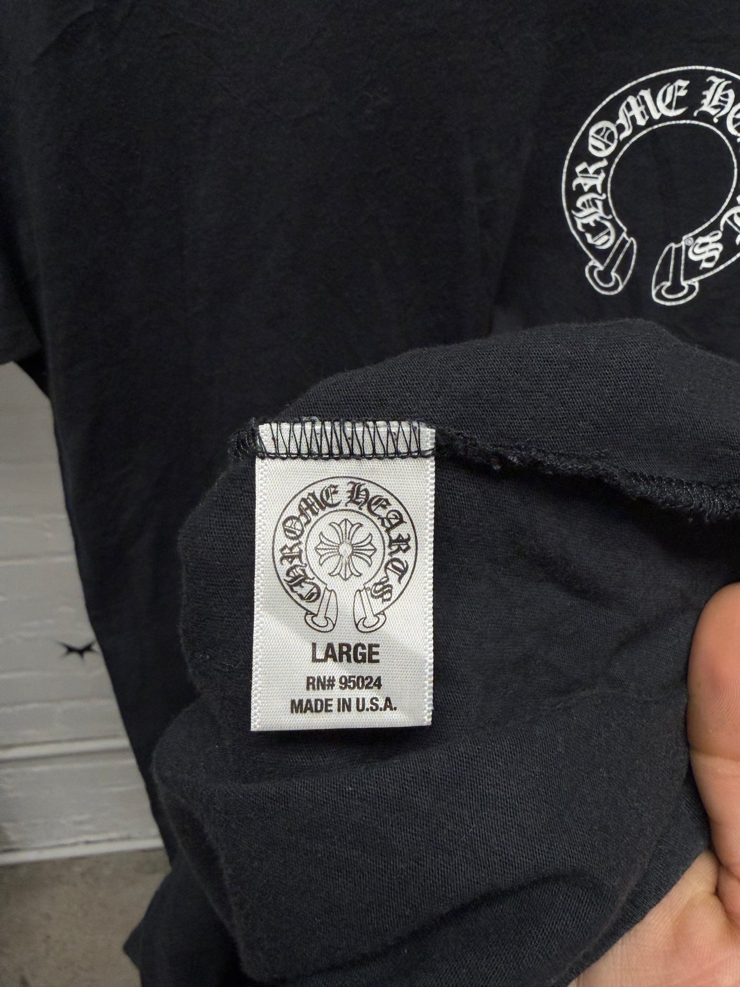 Chrome Hearts ‘Scroll Logo’ Black Short Sleeve T-Shirt