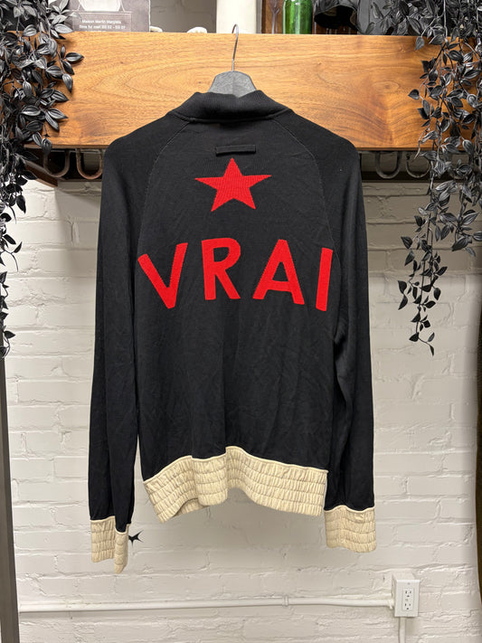 SS2002 Jean Paul Gaultier ‘Vrai/True’ Rayon Zip-Up Sweater with Ribbed Hem