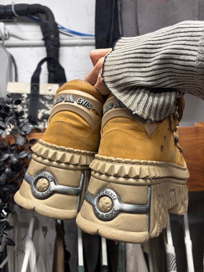 Vetements x New Rock Tan Suede Platform Boots