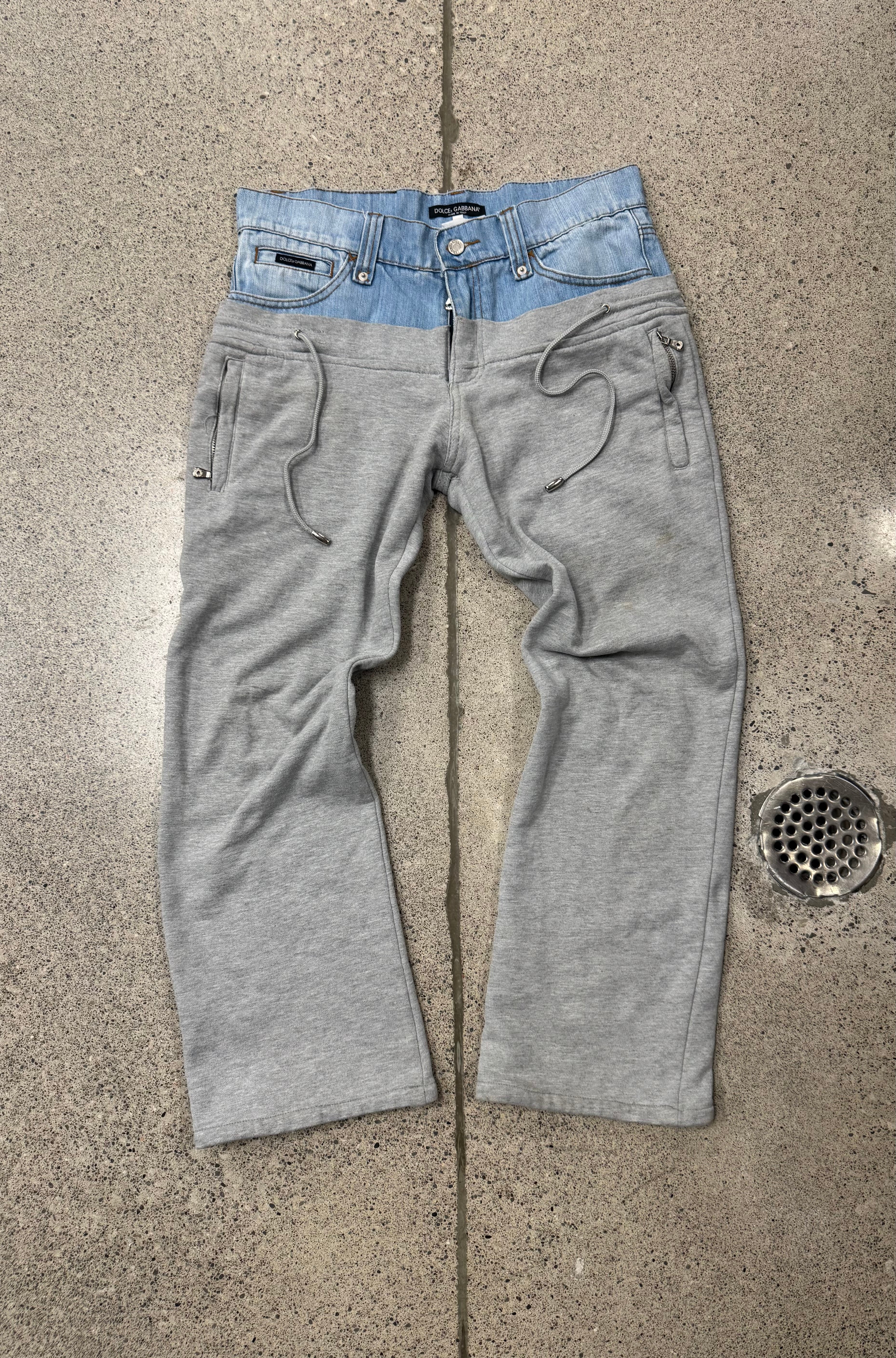 大特価 2000s Alex – Bottoms Hybrid Denim/Sweatpants Gabbana & Dolce パンツ