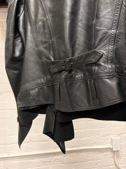Yohji Yamamoto ‘Y’s’ Horse Leather Raw Cuff Moto-Jacket