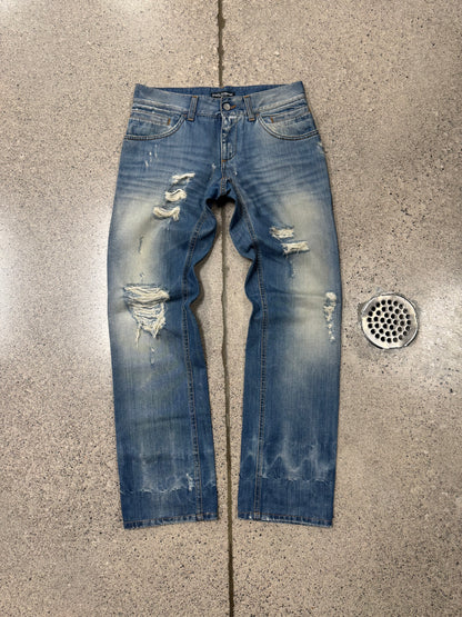 2000s Dolce & Gabbana Mainline ‘Washed Blue’ Bootcut Denim