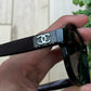 Chanel Interlock Logo Rhinestone Aviator Sunglasses