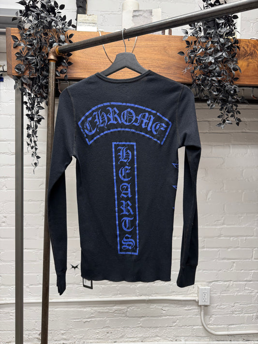 Chrome Hearts ‘Thermal’ Black/Blue Star Logo Long Sleeve Shirt