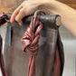 Dries Van Noten Oxblood Red Leather Crossbody Bag