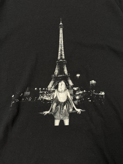 2018 Saint Laurent ‘Eiffel Tower’ Distressed Graphic T-Shirt